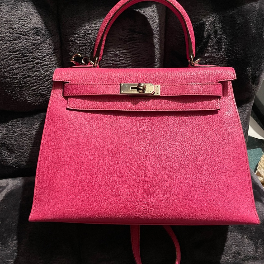 Hermes fuschia chevre kelly 28